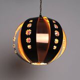 Lampe suspendue en cuivre Werner Schou pour Coronell, années 1960