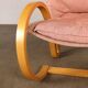 Vintage armchair from the 1970s in wood and fabric, Italy.