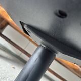 Pollock Knoll black leather armchair, 1980 edition
