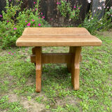 Pair of handcrafted solid elm benches