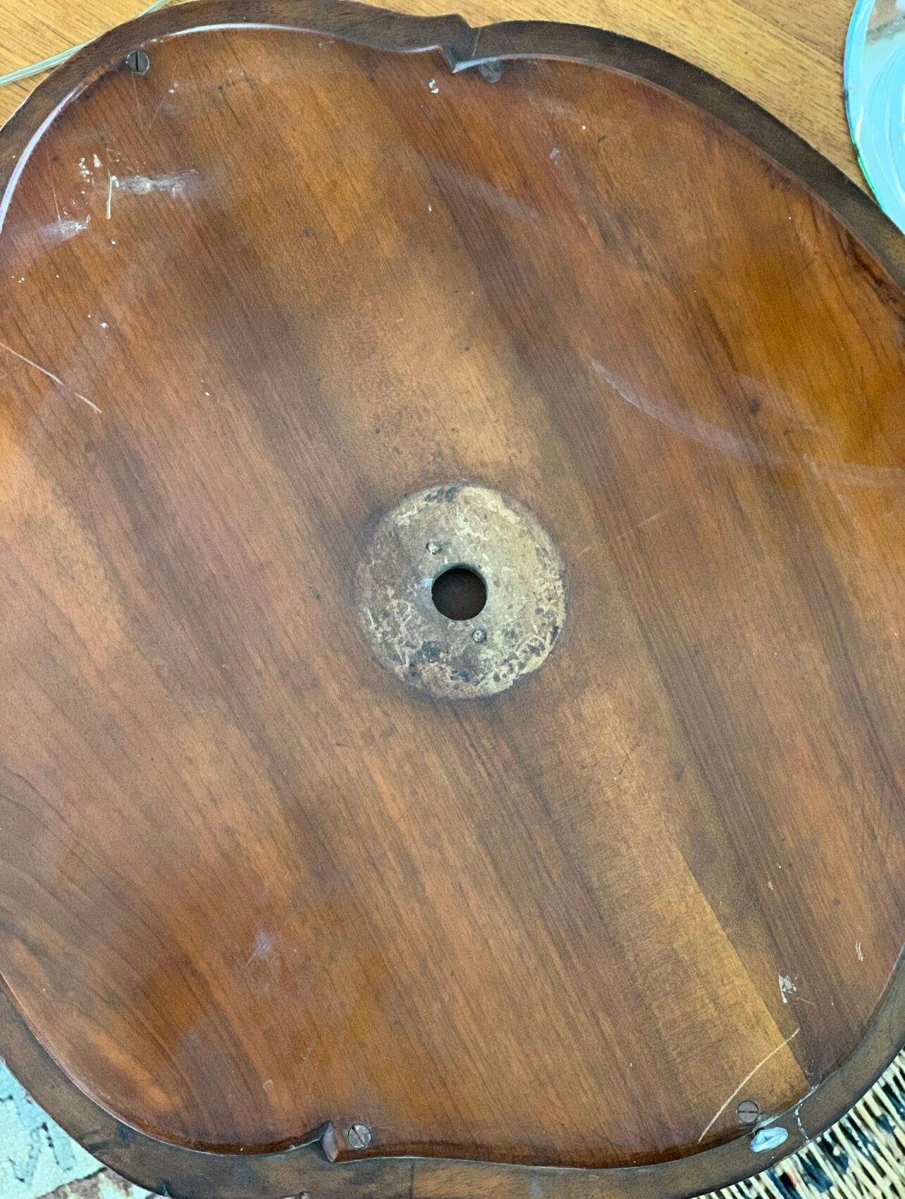 Old mahogany mirror, beveled glass, 43x40cm