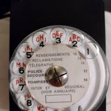 Old Vintage Wall Telephone U43 black with ptt dial