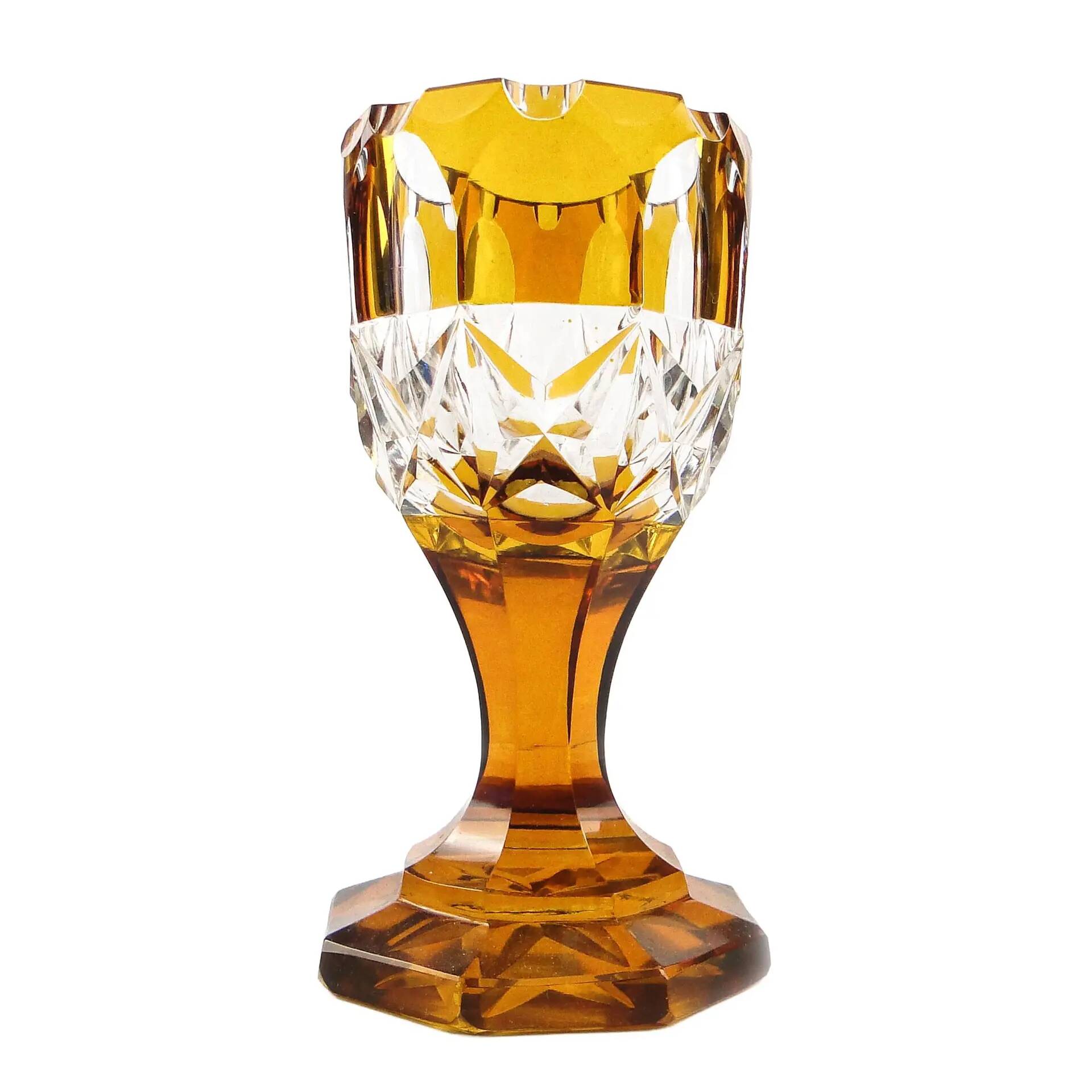 Art Deco goblet, crystal, Czechoslovakia, 1930s