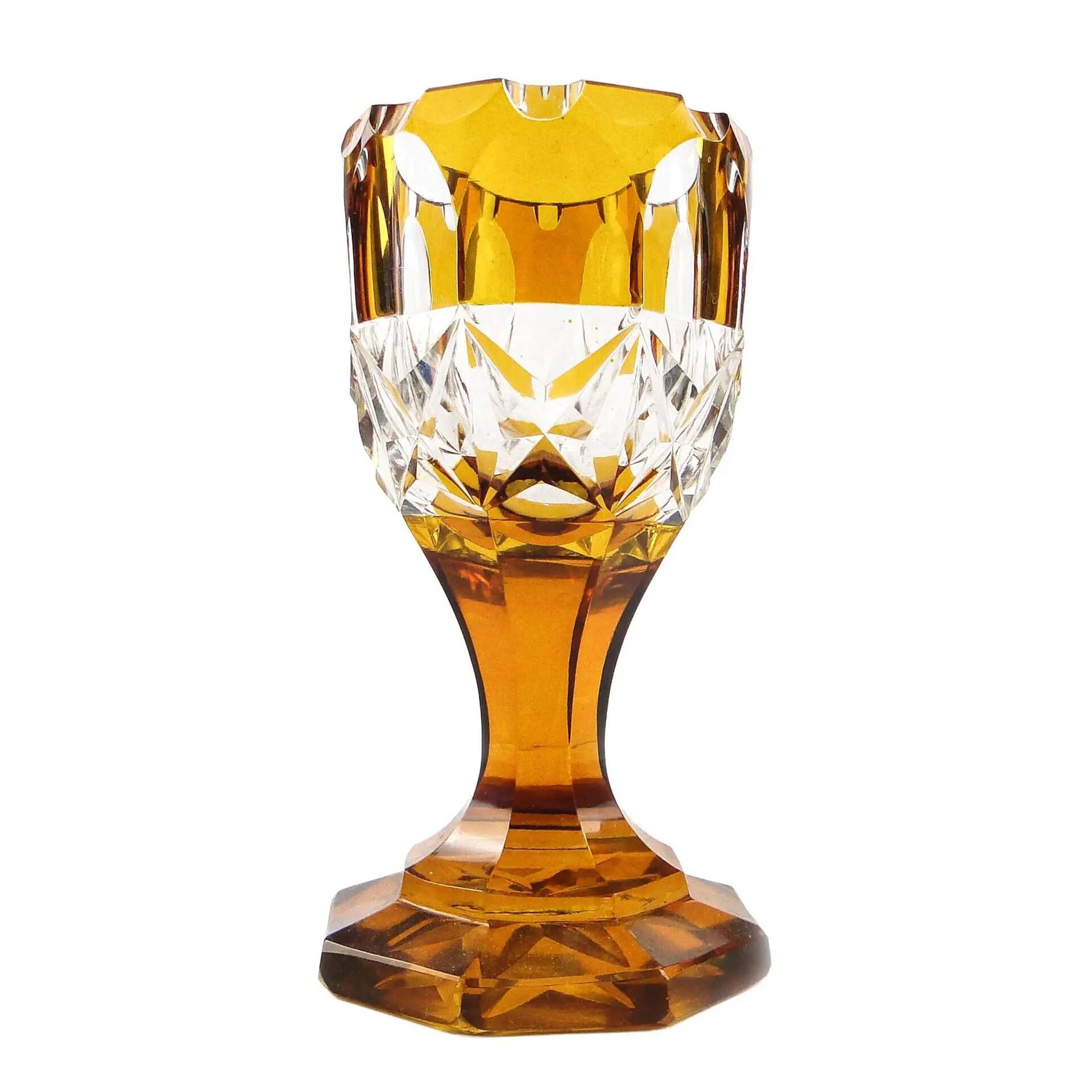 Art Deco goblet, crystal, Czechoslovakia, 1930s
