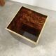 Tortoiseshell, resin and brass trash can from the 50s
