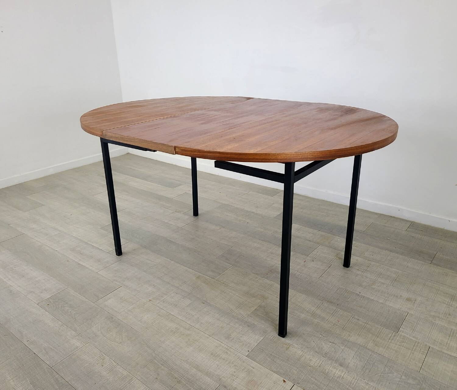 Vintage round dining table designed by Marcel Gascoin 1960s