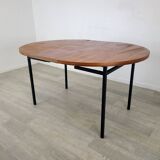 Vintage round dining table designed by Marcel Gascoin 1960s