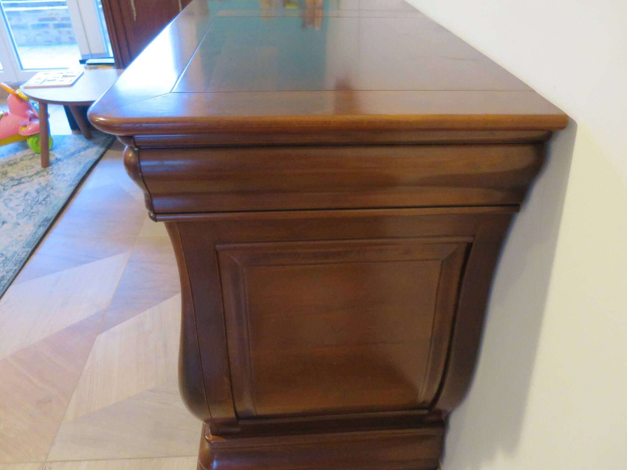 Rare - Pretty English chest of drawers - 3 drawers - solid wood "tomb" chest of drawers - Sourisseau cabinetmaker