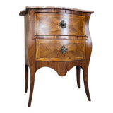 Louis XV Period 18th Century Curved Marquetry Chest of Drawers