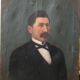 Portrait homme huile sur toile