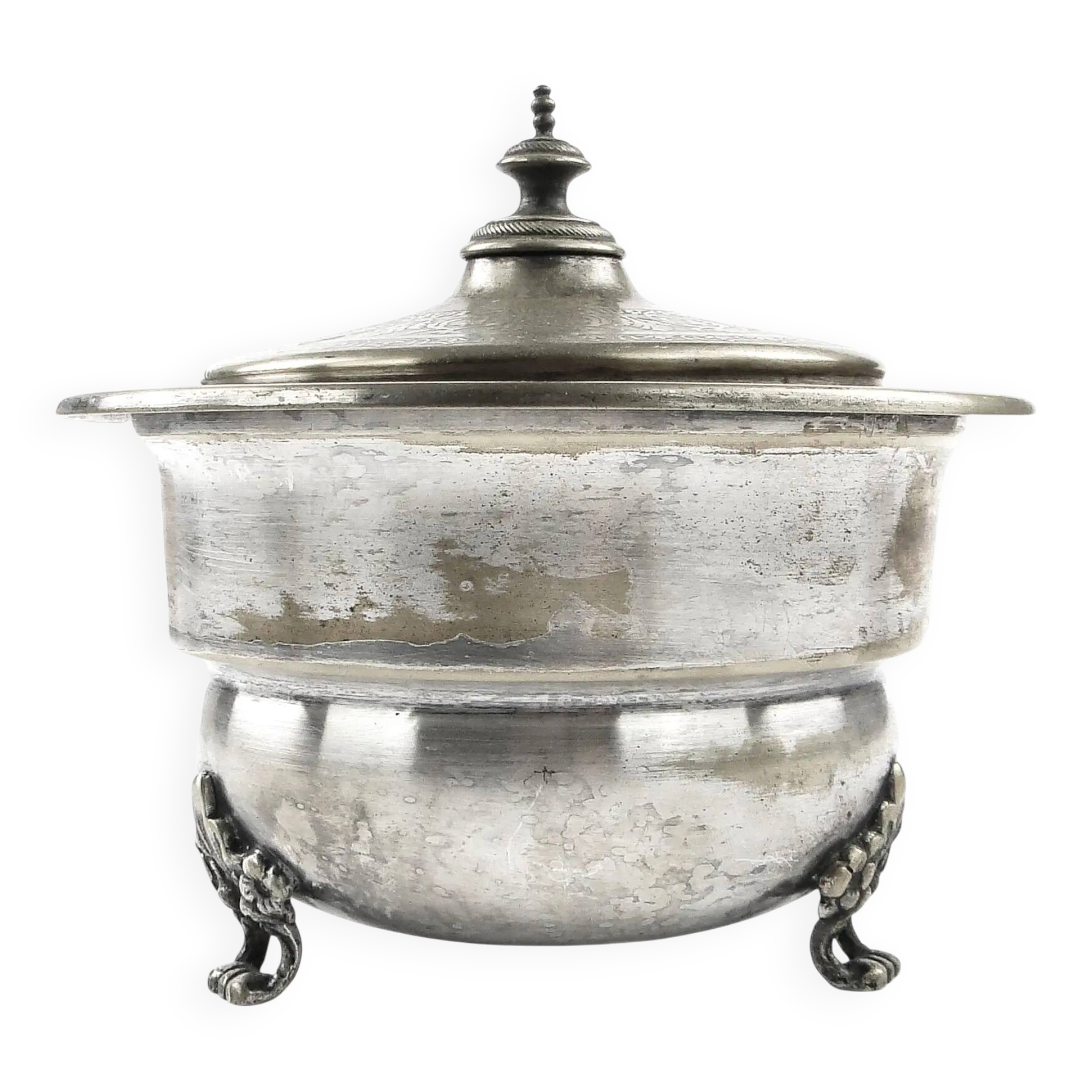 Eclectic caviar server, silver-plated brass, Henneberg Brothers, Poland, 19th century