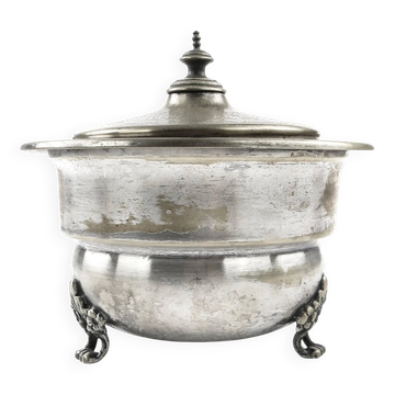 Eclectic caviar server, silver-plated brass, Henneberg Brothers, Poland, 19th century