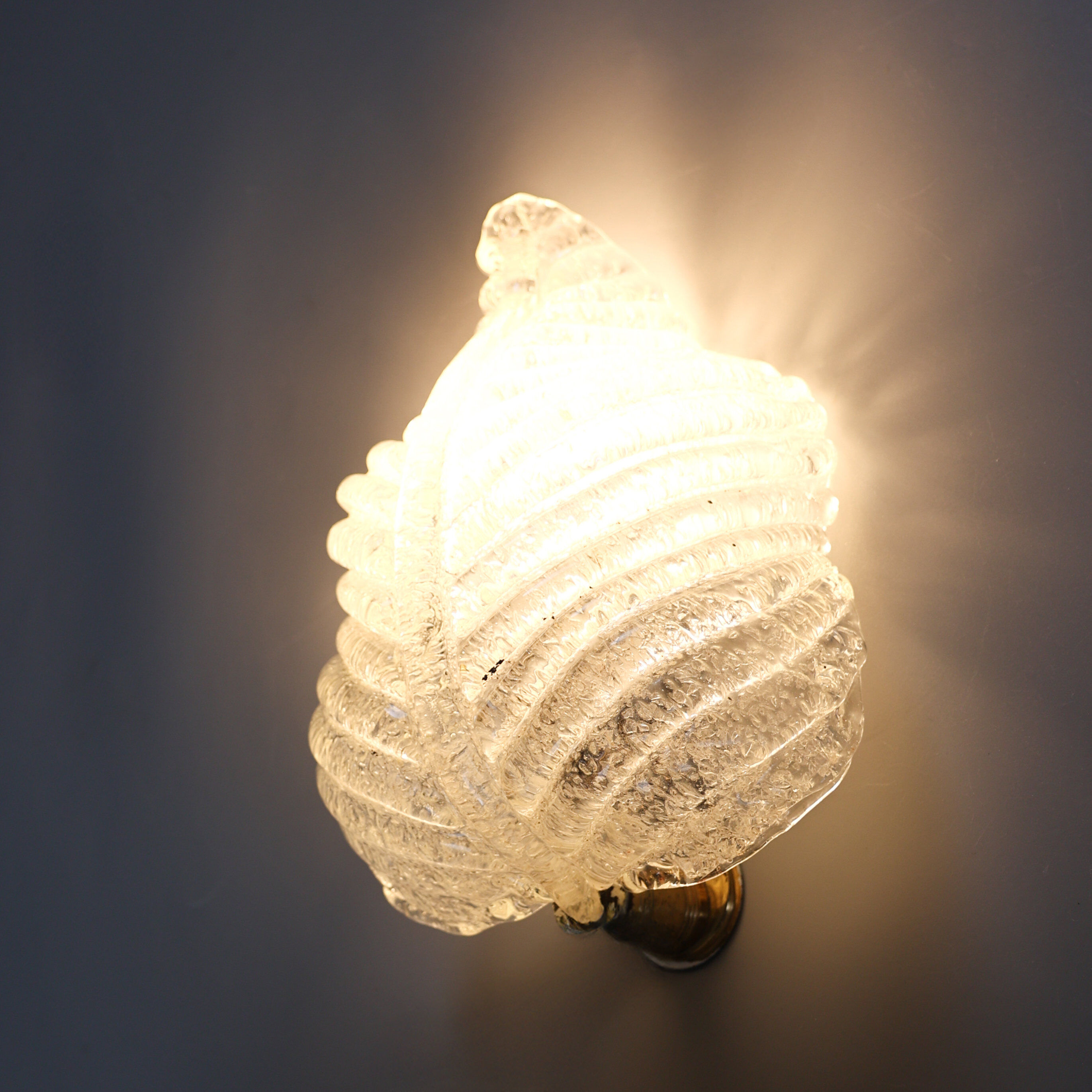 Vintage sconce by Barovier & Toso, 1940s.