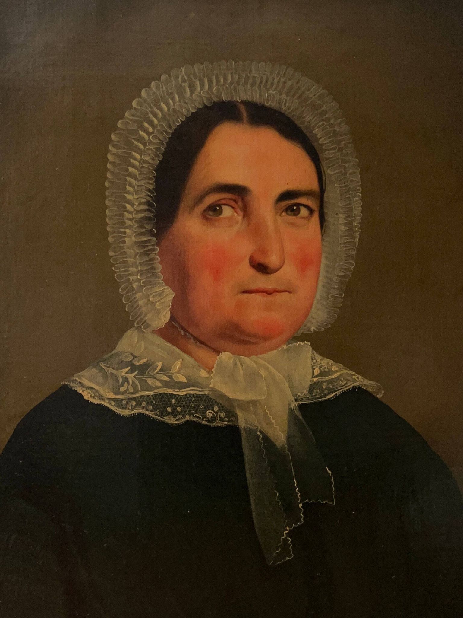 Antique 19th C Portrait Painting of a Beautiful Woman
