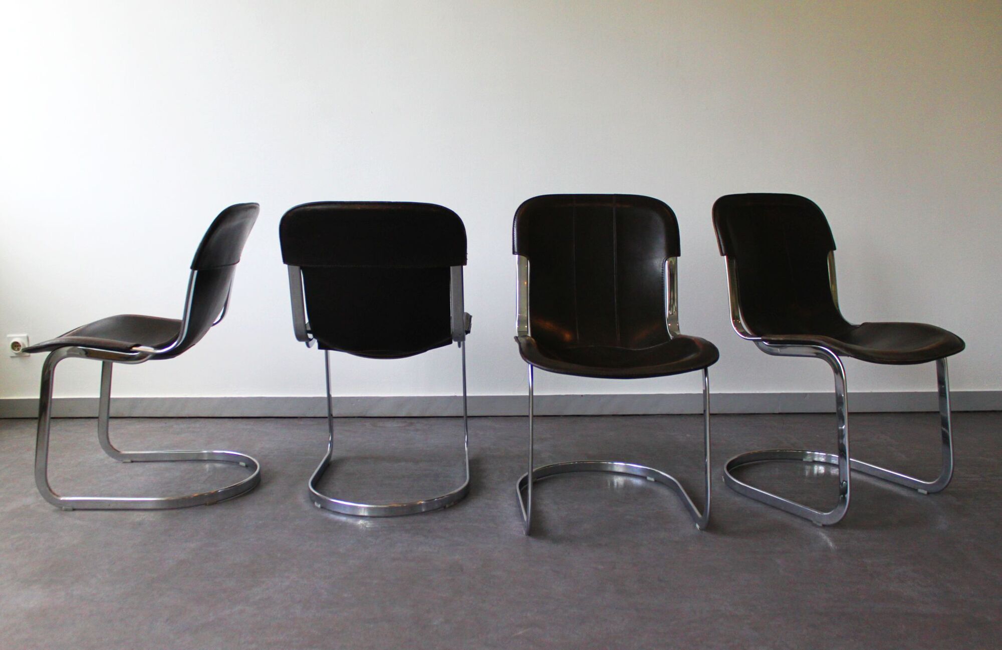 Set of 4 chairs C2 for Cidue, Italy, 1970.