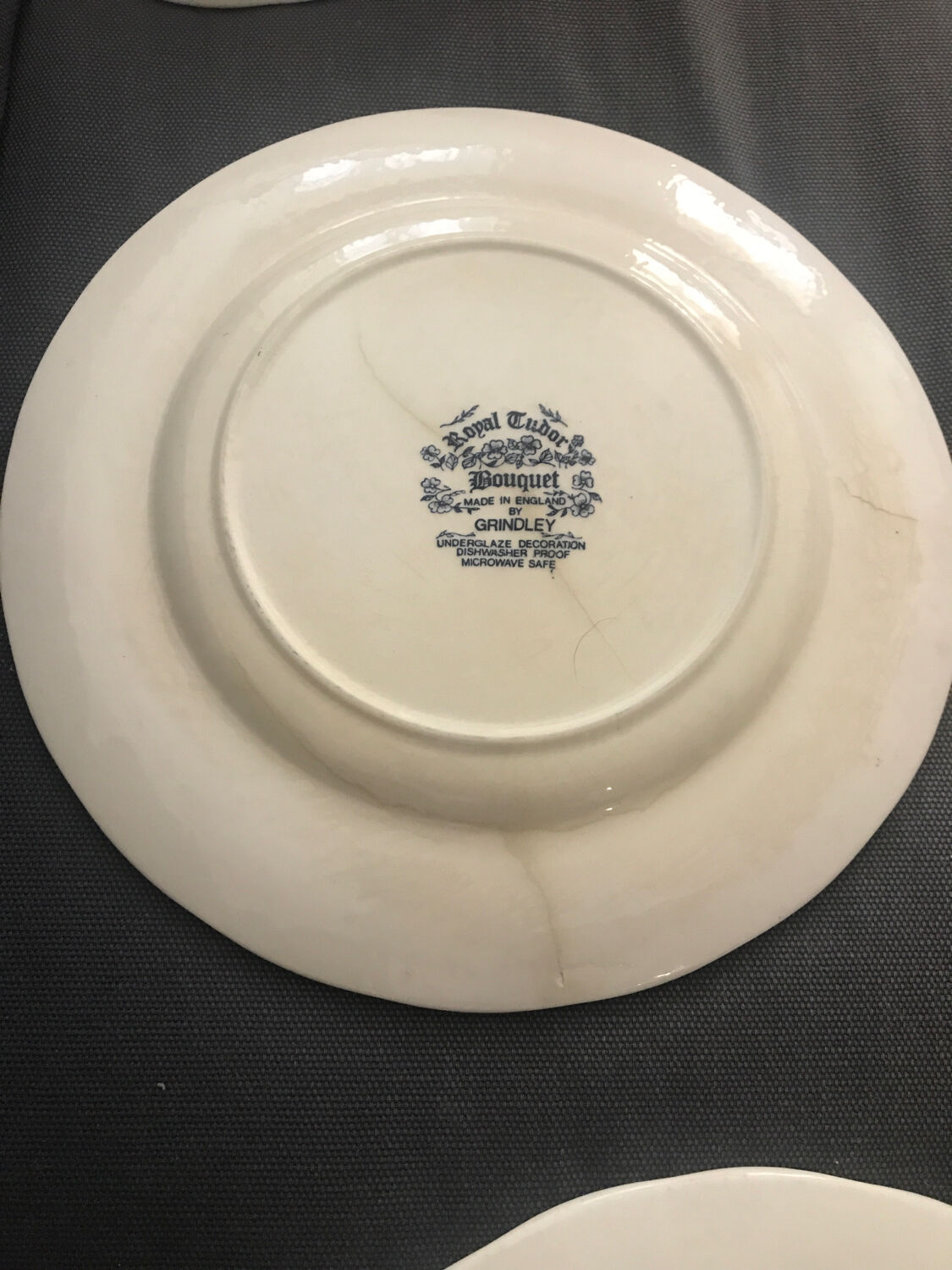 Blue Flower Plates Tudor Royal Grindley