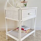 Pair of Vintage Rattan Bedside Tables