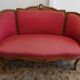 2-seater sofa bench Louis XV walnut from the 19th century