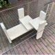 Coffee table by Willy Ballez in travertine
