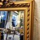 Large gilded mirror with ribbon – Napoleon III period – 136 cm