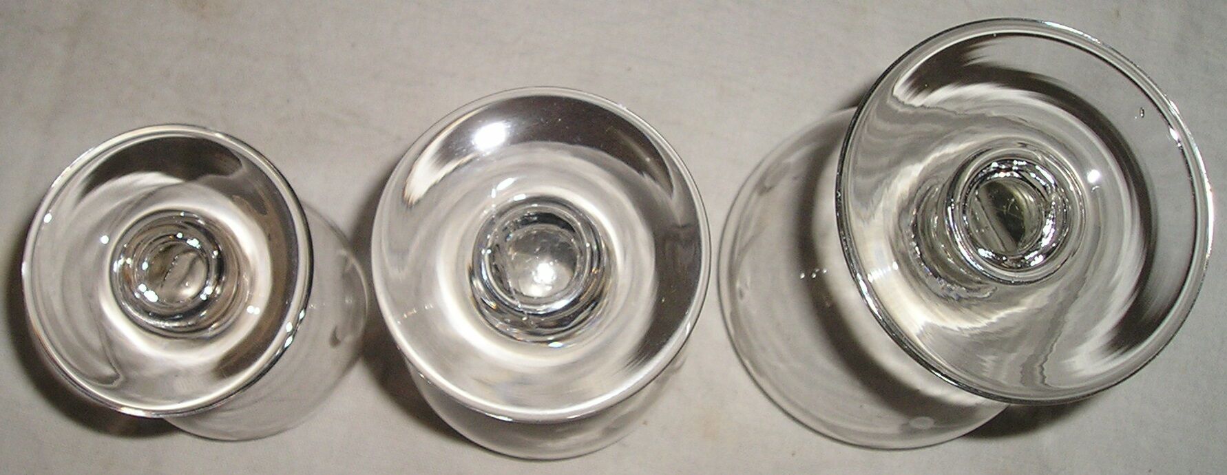 Set of 12 stemware chiseled flowers vintage 60-70 years