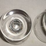 Set of 12 stemware chiseled flowers vintage 60-70 years