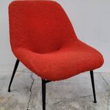 Vintage armchair in original French terry fabric - 1970s
