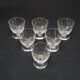 6 Cracked Engraved Crystal Liqueur/Digestif Glasses