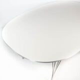 Super Ellipse dining table with white laminate by Piet Hein and Arne Jacobsen