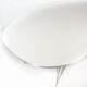 Table à manger super ellipse avec stratifié blanc par Piet Hein et Arne Jacobsen
