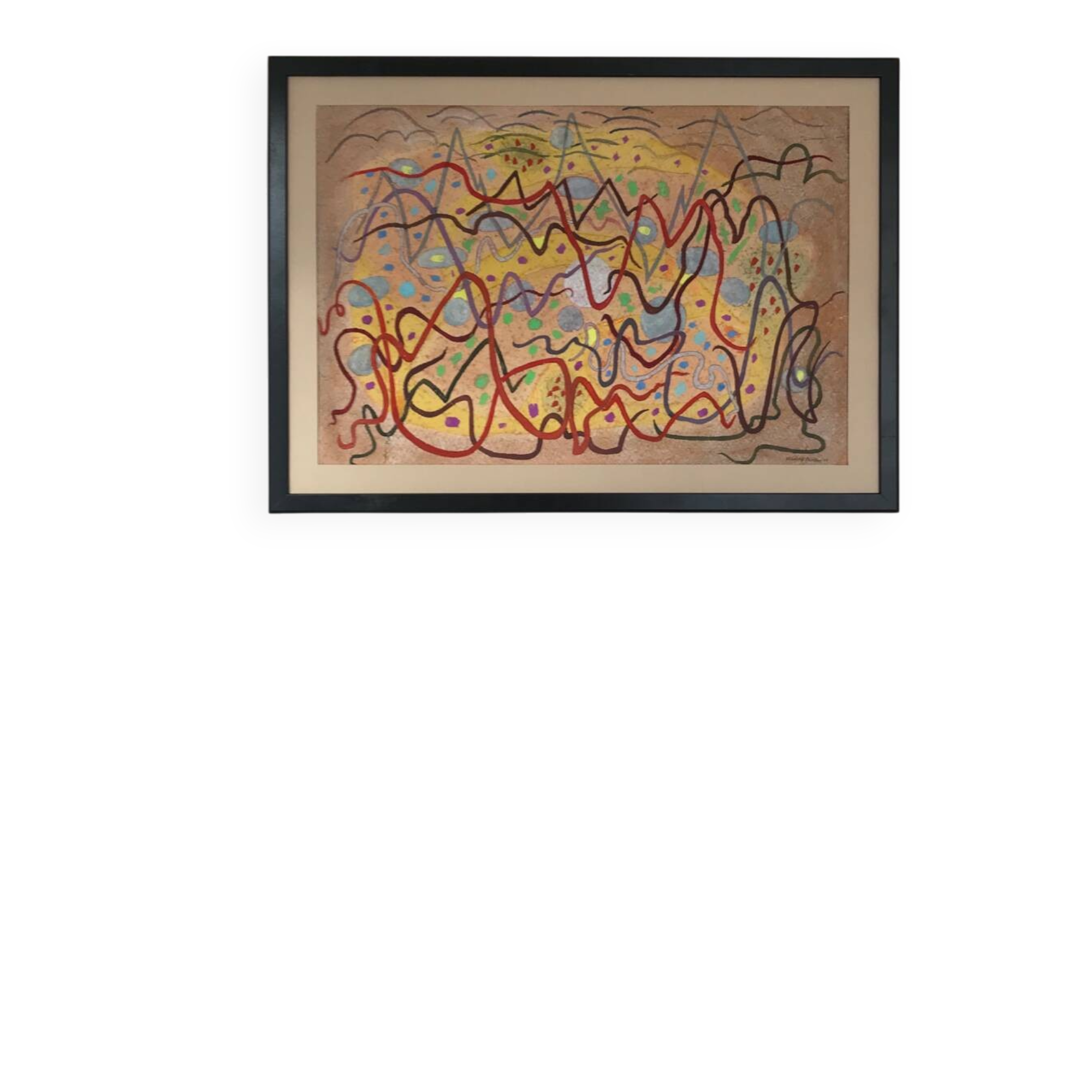 Rudolf möller 1881-1967.composition,1918.gouache et aquarelle