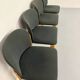 4 wooden and fabric chairs designed by Bruno Rey for Dietiker, vintage 70s