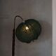 Organic Swedish floor lamp from the mid-century in burnt wood, Wabi Sabi, 1950s