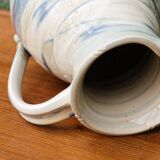Water jug, signed, blue and white scrolls
