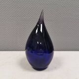 Handmade/mouth blown drop vase, Finland or Sweden 1970s