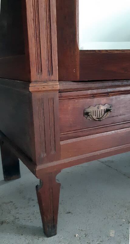 Vintage Parisian glass cabinet.