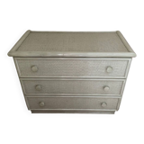 Commode verte en bois