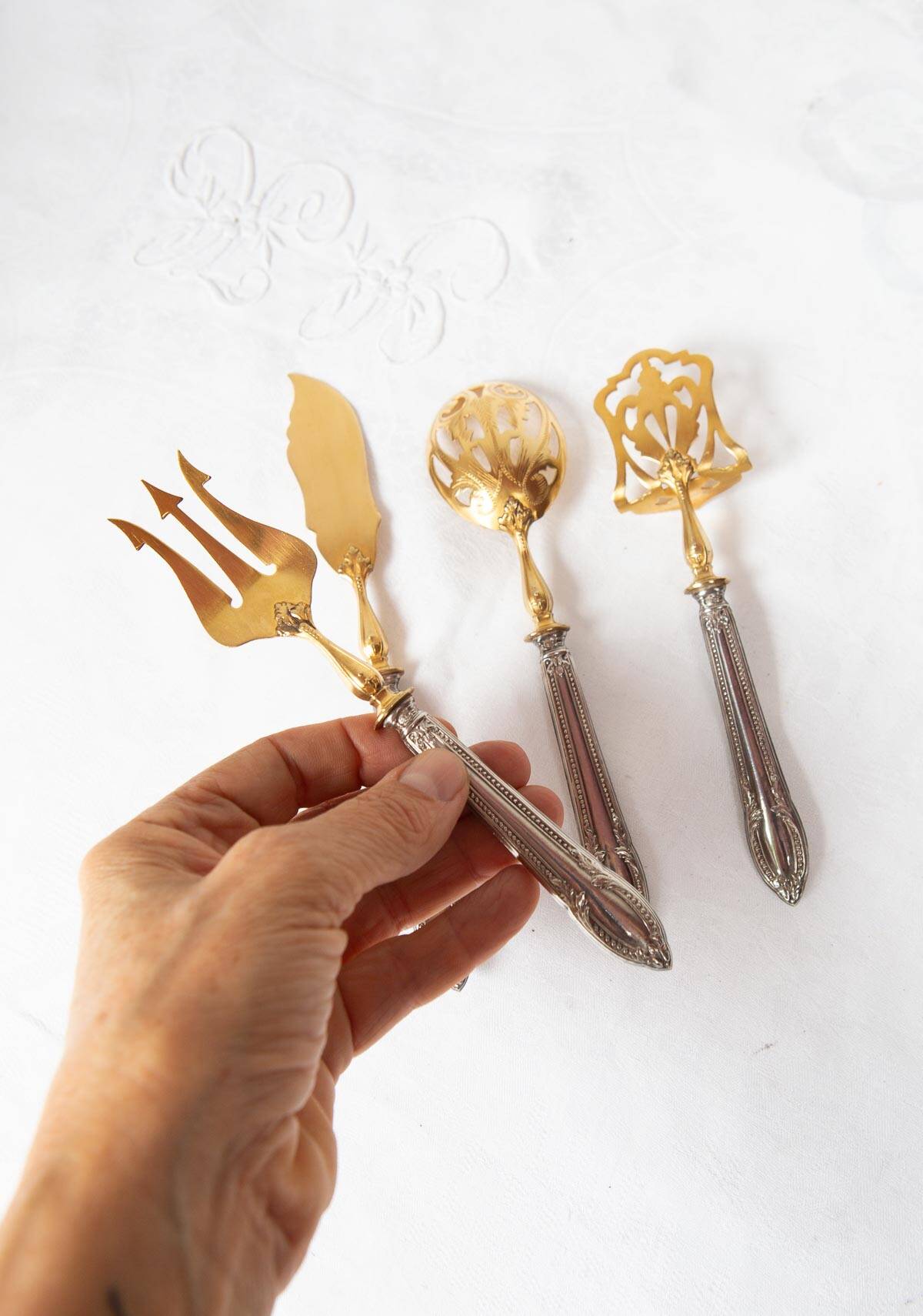 Fish hors d'oeuvres sets, Belle Epoque, circa 1910 (6 pieces)