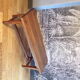 Solid wooden farm bench