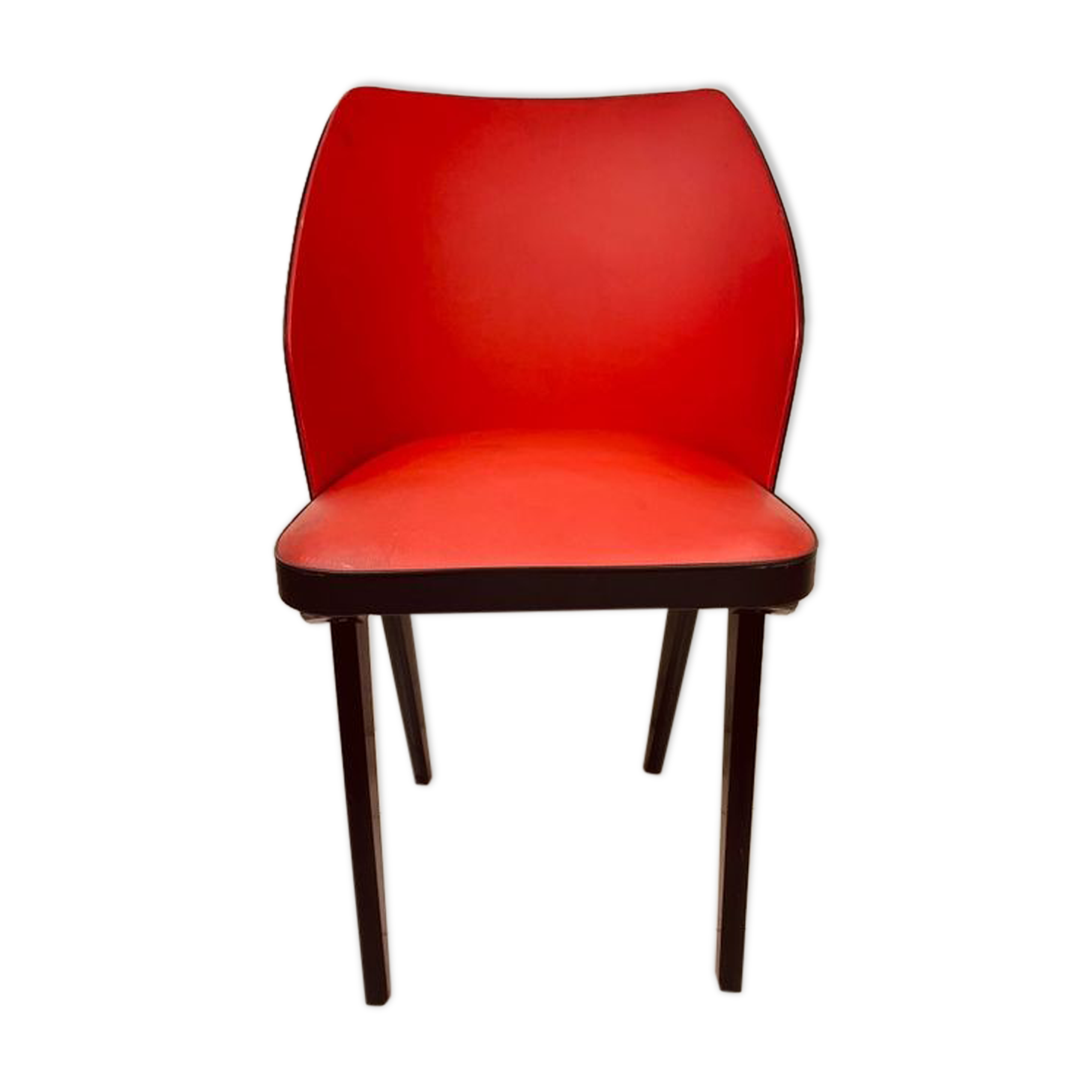 Bright red vintage cocktail chair 50s-60s