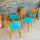 Ensemble de 4 chaises vinyle et bois