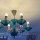 Crystal and coloured crystal chandelier – handcrafted Baccarat work