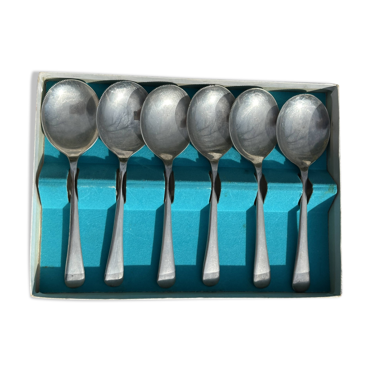 Set of 6 Vintage Fruit or Ice Cream Spoons Model Uniplat