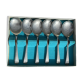 Set de 6 Cuillères à Fruits ou Glace Vintage Modèle Uniplat