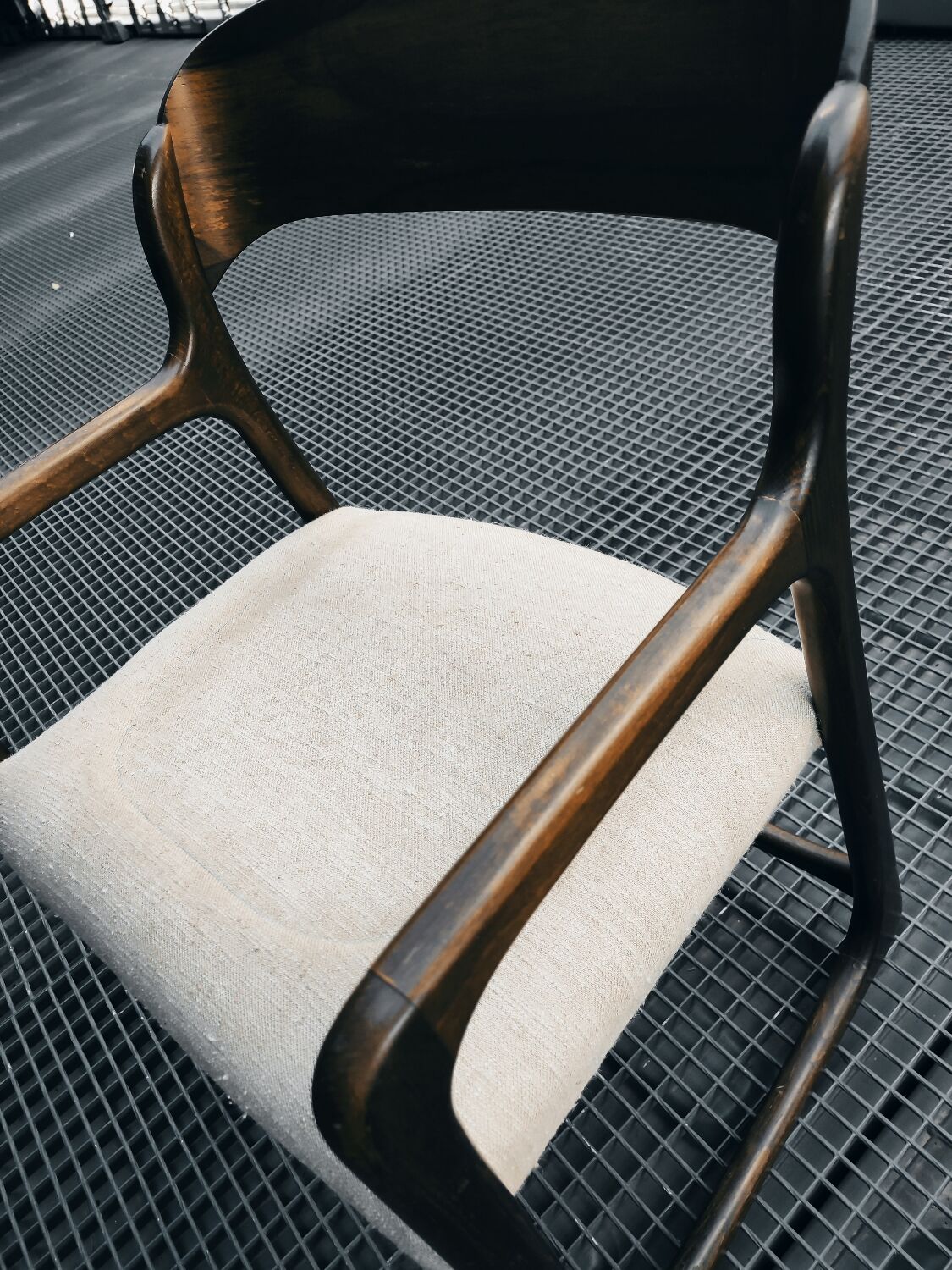 Baumann rosewood sleigh armchair