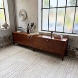 Enfilade teck XL années 60 constructiviste