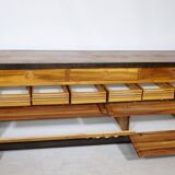 Handcrafted Solid Wood Sideboard in Wenge & Cherry, 1970 Vintage