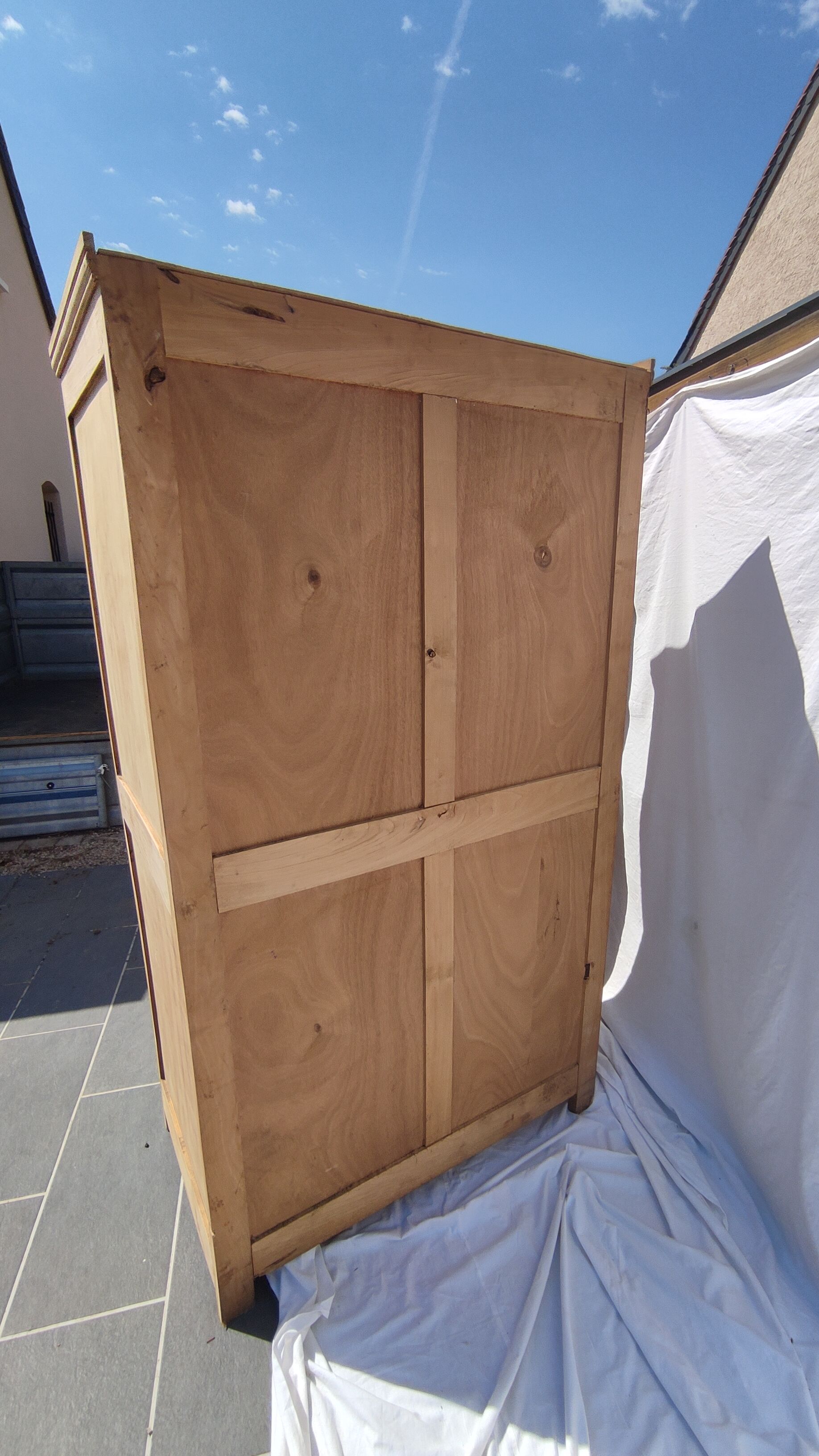 Parisian wardrobe in raw wood