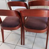 Set of 4 Gondola model chairs by Baumann vintage 1970s