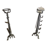 pair of wrought iron rack and pinion
